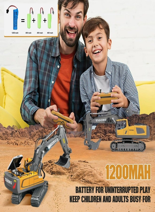 لعبة حفارة JCB الجديدة التي تعمل بالتحكم عن بعد من JOYJAY للأولاد من عمر 6 إلى 12 سنة، أفضل هدية عيد ميلاد للأطفال من عمر 7 إلى 11 سنة فما فوق، ألعاب بناء تعمل بالتحكم عن بعد مع مجرفة معدنية، أضواء، أصوات بتردد 2.4 جيجاهرتز، متعددة الألوان - Image 2